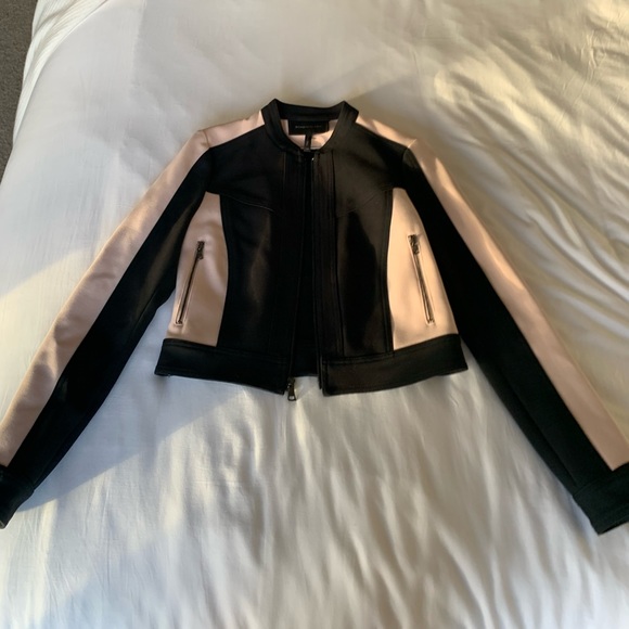 BCBG Max Azria Contrast Sleeve Zip Jacket - Picture 3 of 9